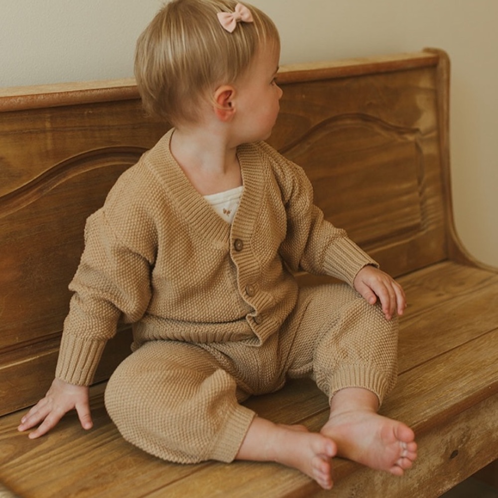 Winnie and Crew Dark yellow cardigan jogger set. 4T. New without tags.